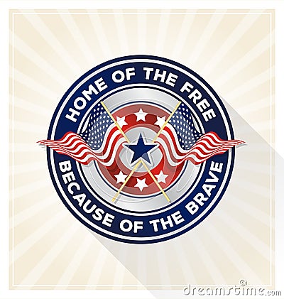 Memorial day badge concept Vector Illustration